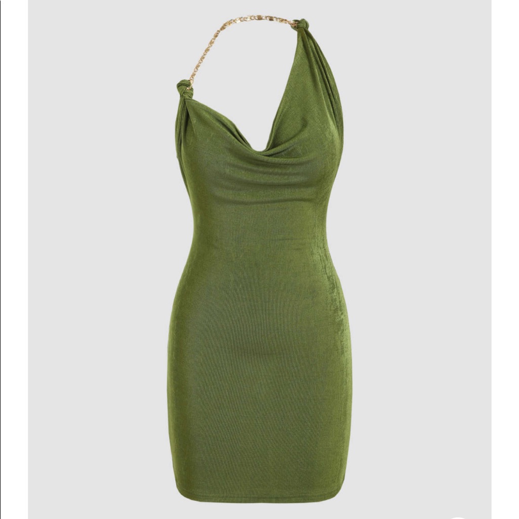 Cider Solid Chain One-Shoulder